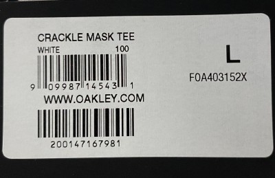 Gr.L  T-Shirt Muster Crackle Mask Tee White