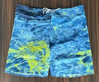 Gr.M Boardshorts Muster Multiprint Seamless 18 Neon Wave